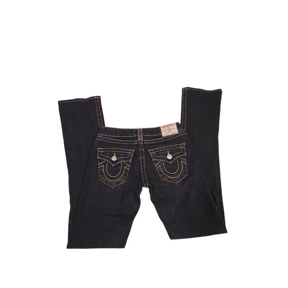 True Religion Billy Cut Flap Black Jeans - Women's Size 26 - Picture 3 of 10